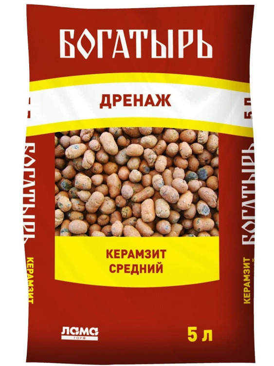 Керамзит средний  "Богатырь дренаж" 5 л